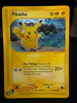 Pikachu Common Pokemon Card E-Skyridge 2002 84/144 Ungraded Raw LP - Image 1
