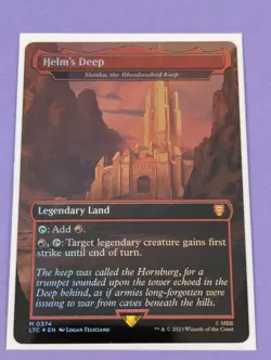 MTG: LOTR: Helm's Deep - Shinka, the Bloodsoaked Keep Foil #0374 Mythic - NM - Image 1