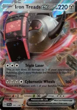143/198 IRON TREADS EX DOUBLE RARE SCARLET & VIOLET POKEMON CARD - Image 1