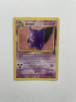 Pokémon Gengar TCG Card 20/62 Fossil Non-Holo - Image 3