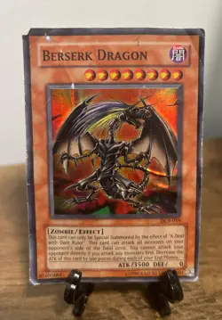 Yu-Gi-Oh “Berserk Dragon” Holo Card HEAVILY Played (DCR-019) - Image 1