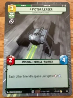 STAR WARS UNLIMITED TCG JTL HYPERSPACE RARE CARD: VICTOR LEADER - Image 1