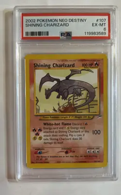 2002 Neo Destiny Shining Charizard Card Authenticated PSA 6 EX-MT Pokémon TCG - Image 3