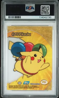 Pokemon Card Pikachu #PC1 2000 Topps TV Animation Clear Cards PSA 10 GEM MINT - Image 2