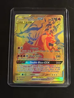 NM Reshiram & Charizard GX SM247 Sun & Moon Promo - Pokemon Card - Image 1