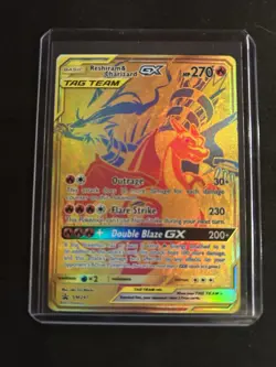 NM Reshiram & Charizard GX SM247 Sun & Moon Promo - Pokemon Card - Image 3
