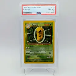 Kakuna Base Set 33/102 PSA 8 FRESH CERT Near Mint Graded Pokémon Card WOTC - Image 1