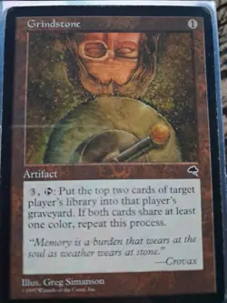 MTG Grindstone Tempest Regular Rare Card Magic the Gathering - Image 2