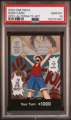 PSA 10 – 2022 ONE PIECE ROMANCE DAWN DON!! CARD ALTERNATE ART (English) - Image 1