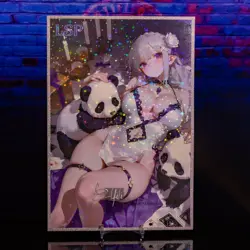 Emilia Panda Waifu A5 Premium Card LSP Glitter Framed Oversized Re:Zero - Image 1