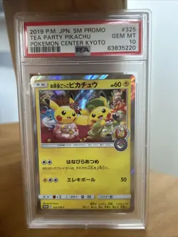 PSA 10 Tea Party Pikachu 325/SM-P Pokemon Center Kyoto Promo Card Japanese - Image 1