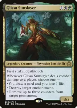 GLISSA SUNSLAYER Rare R 202/271 ONE EN MTG Magic PHYREXIA: ALL WILL BE ONE 2023 - Image 1