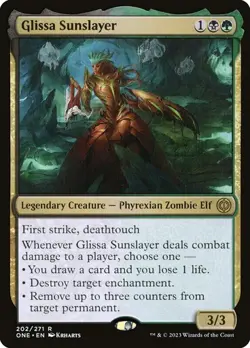 GLISSA SUNSLAYER Rare R 202/271 ONE EN MTG Magic PHYREXIA: ALL WILL BE ONE 2023 - Image 2