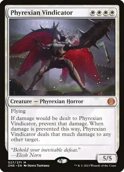 PHYREXIAN VINDICATOR Mythic M 027/271 ONE EN MTG Magic PHYREXIA: ALL WILL BE ONE - Image 1