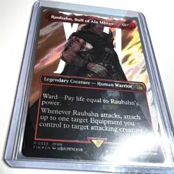 Final Fantasy MTG Raubahn, Bull Of Ala Mhigo (Borderless) (Surge Foil) R 0533 - Image 1