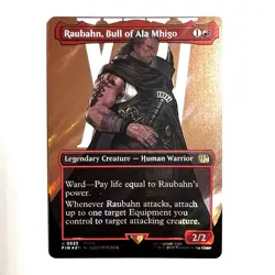 Final Fantasy MTG Raubahn, Bull Of Ala Mhigo (Borderless) (Surge Foil) R 0533 - Image 2