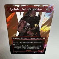 Final Fantasy MTG Raubahn, Bull Of Ala Mhigo (Borderless) (Surge Foil) R 0533 - Image 4