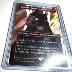 Final Fantasy MTG Raubahn, Bull Of Ala Mhigo (Borderless) (Surge Foil) R 0533 - Image 7
