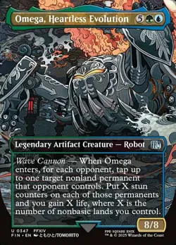 1 x Omega, Heartless Evolution - Foil - Borderless - Final Fantasy - NM-Mint - M - Image 2