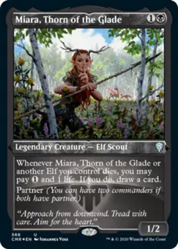 1 x Miara, Thorn of the Glade - Foil Etched - Commander Legends - NM-Mint - MTG - Image 1