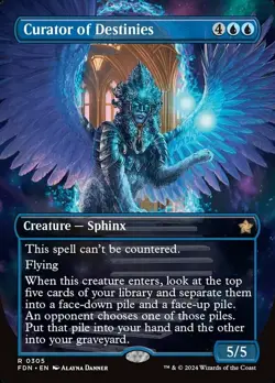 1 x Curator of Destinies - Borderless - Foundations - NM-Mint - MTG - Image 1