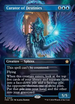 1 x Curator of Destinies - Borderless - Foundations - NM-Mint - MTG - Image 2