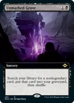 1 x Unmarked Grave - Extended Art - Modern Horizons 2 - Light Play - MTG - Image 1