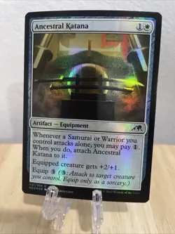MTG Ancestral Katana FOIL #001/302 Kamigawa: Neon Dynasty Common NM/M - Image 2