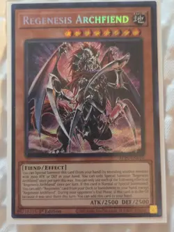 x1 Regenesis Archfiend - ALIN-EN016 - Secret Rare - 1st Edition Yu-Gi-Oh! M/NM - Image 1