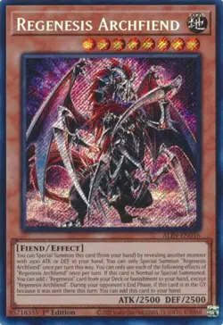 x1 Regenesis Archfiend - ALIN-EN016 - Secret Rare - 1st Edition Yu-Gi-Oh! M/NM - Image 2