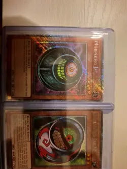 Yu-Gi-Oh! Morphing Jar 1, 2 And Cyber Jar Platinum Rare Cards Set - Image 1