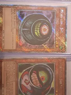 Yu-Gi-Oh! Morphing Jar 1, 2 And Cyber Jar Platinum Rare Cards Set - Image 2