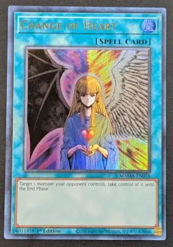 Yugioh TCG - 1x Change of Heart - MAMA-EN078 - NM - 1st Edition Ultra Rare 2022 - Image 1
