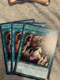 3x Yu-Gi-Oh! Red-Eyes Insight RA03-EN061 Secret Rare Playset - Image 2