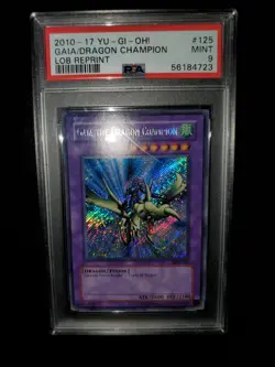 Yugioh 2010 Gaia The Dragon Champion LOB-125 PSA 9 - Image 3