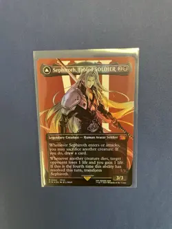 Sephiroth Fabled Soldier Borderless Foil FF Magic Gathering Card - Image 1