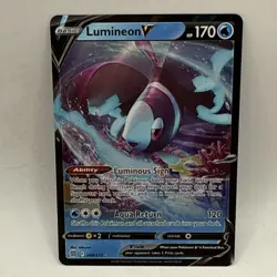 Pokemon TCG Lumineon V 040/172 Brilliant Stars Holo Ultra Rare Card LP - Image 1