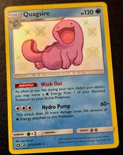 Quagsire SV10/SV94 NM Holo Rare Sun & Moon Hidden Fates Shiny Vault Pokemon Card - Image 1
