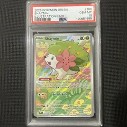 2025 POKEMON DRI EN-DESTINED RIVALS ILLUSTRATION RARE #185 SHAYMIN PSA 10 - Image 1