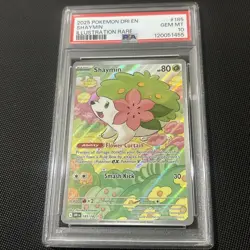 2025 POKEMON DRI EN-DESTINED RIVALS ILLUSTRATION RARE #185 SHAYMIN PSA 10 - Image 2