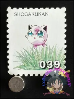 Jigglypuff Pokemon Stamp Card Japanese Shogakukan Nintendo Game Anime TCG H - Image 1