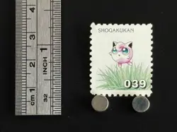 Jigglypuff Pokemon Stamp Card Japanese Shogakukan Nintendo Game Anime TCG H - Image 2