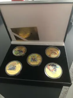 Lot of 5 Pieces Collection Dragon Ball Z DBZ Gold / Gold Card and Its Case NEW - Image 4