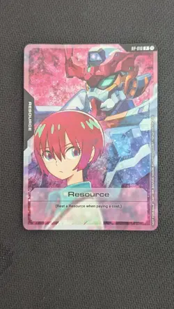2025 Gundam Card Game Machu Resource Promo Foil Rare Exclusive RP-010 - Image 1
