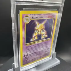 GG 7 Alakazam 1/102 Base Set Holo Pokemon Card Excellent WOTC vintage - Image 2