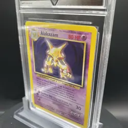 GG 7 Alakazam 1/102 Base Set Holo Pokemon Card Excellent WOTC vintage - Image 3