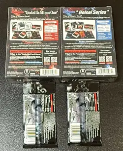 Godzilla Card Game Starter Lot of 2 Decks, Minus One, Heisei Seires + 2 Boosters - Image 2