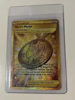 Pokemon Hero's Medal Card 201/185 Secret Rare Vivid Voltage - Image 3