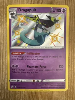 Dragapult - SV062/SV122 - Pokemon Shining Fates Sword Shield Shiny Rare Card NM - Image 1