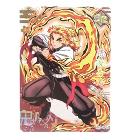 Demon Slayer SR Rengoku SR Pieces of Time Holo Anime Trading Card - Image 1